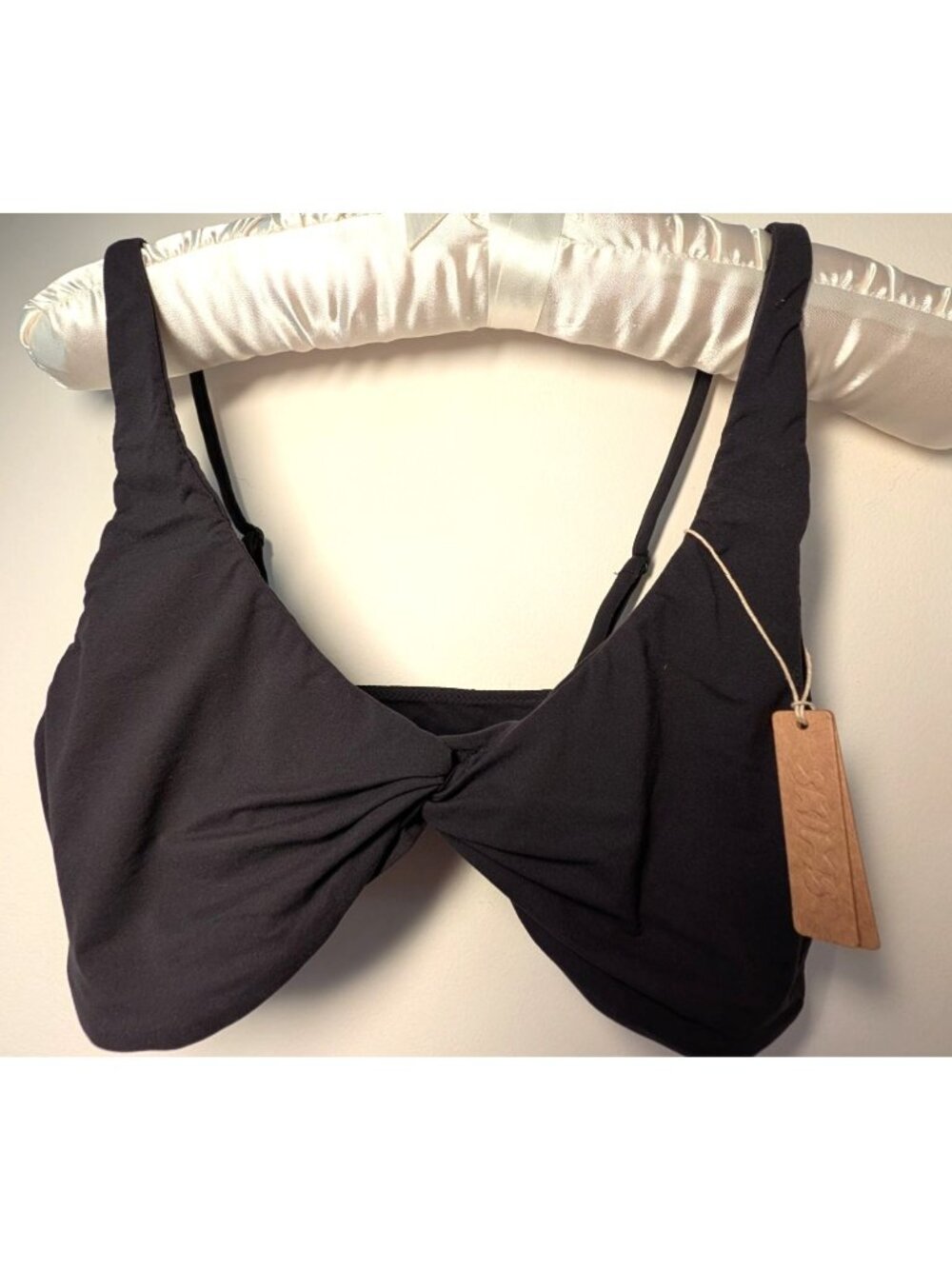 NEW SKIMS Twist Front Bralette, Onyx, Size XL